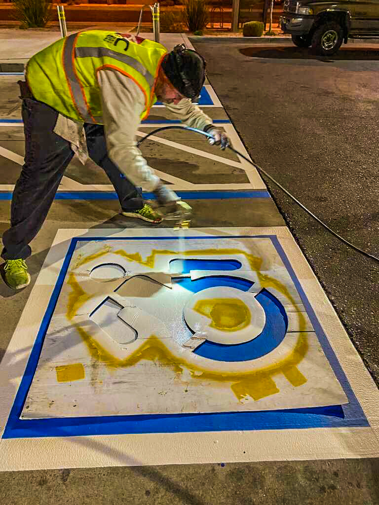 ada parking lot painting in Scottsdale.